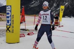 Zieleinlauf beim Leutascher Wintertriathlon